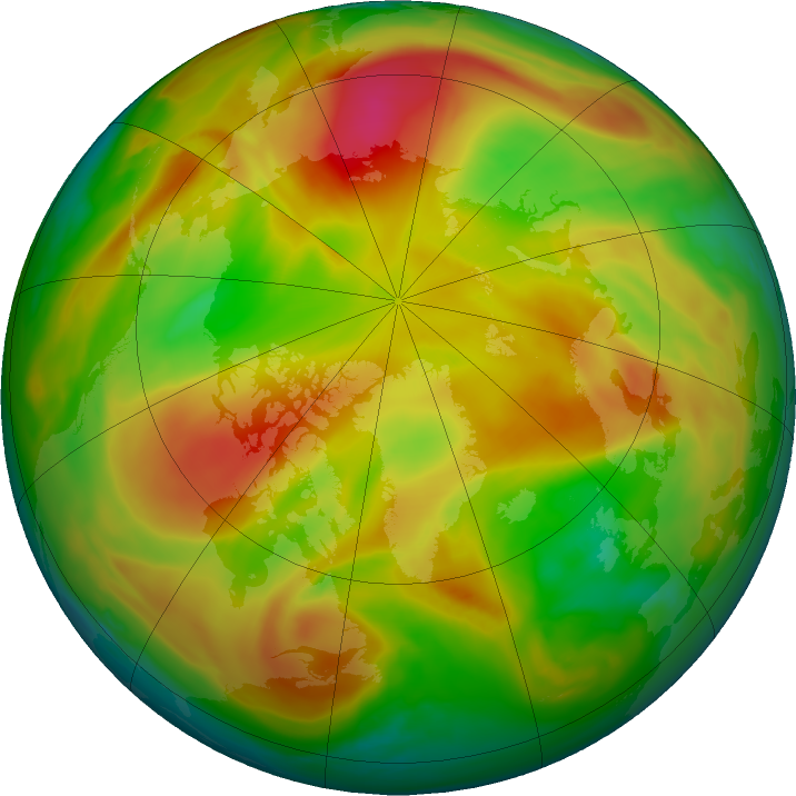 Arctic ozone map for 23 April 2021